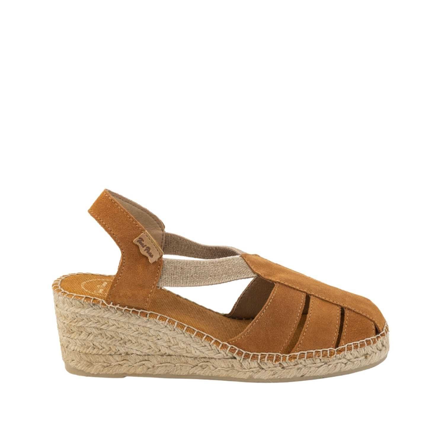 Women's Plain Suede Leather Wedge Espadrille Shoes - Comfortable Casual Summer Sandals for Beach, Vacation & Everyday Wear