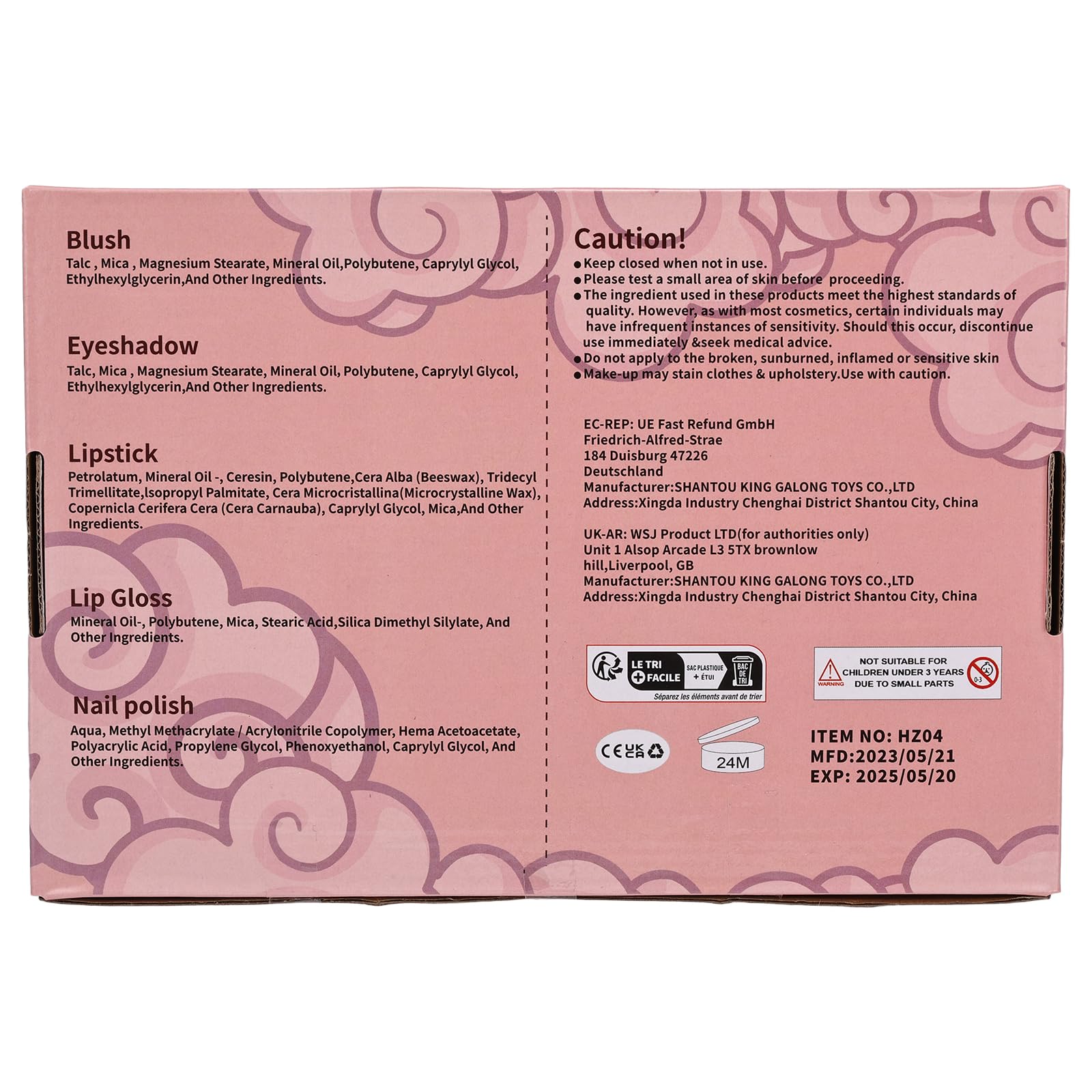 TOGOU2S Unicorn Makeup Set for Girls - Washable & Non-Toxic Kids Cosmetics - Birthday Gift for Ages 4-8+ (Play & Party)