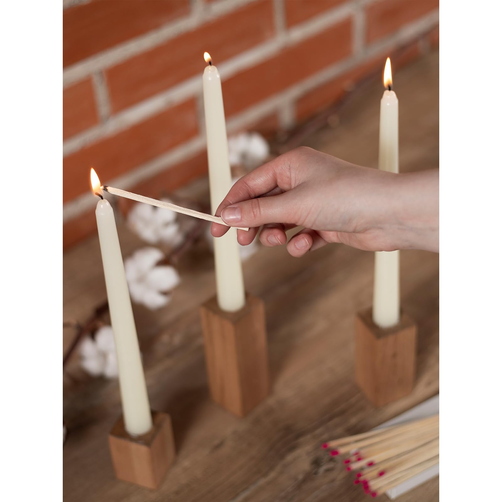 Ivory Taper Candles 8