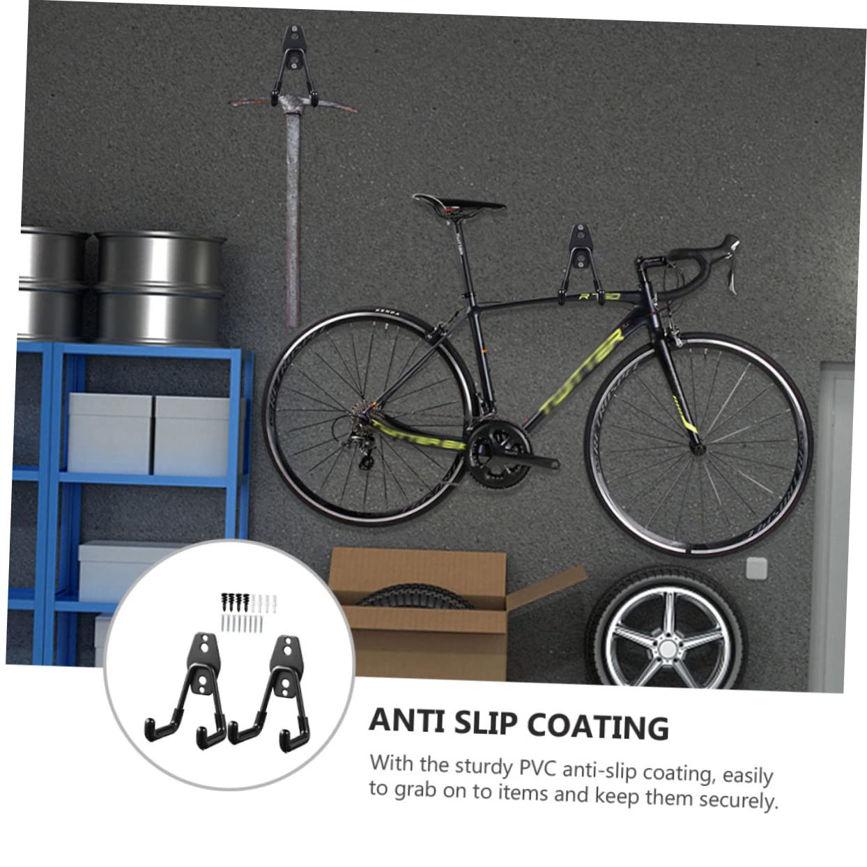 KITANDOVE 2-Pack Heavy Duty Iron Wall Mount Organizer Hooks - Garage Workshop Storage Solution for Tools, Hats, Coats & Accessories | Perfect for Home, Garage, Shed & Industrial Use