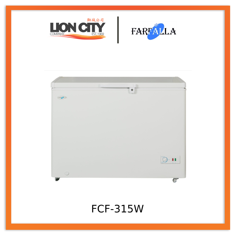 Farfalla FCF 315W 315L Dual Function Chest Freezer - Upright & Horizontal Use for Home, Garage, or Restaurant Storage - Energy Efficient Deep Freezer for Frozen Food & Bulk Groceries