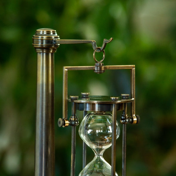 Bronze Adjustable Hourglass Stand with Sand Timer - Perfect for Home Decor, Office Desk, and Meditation Timer