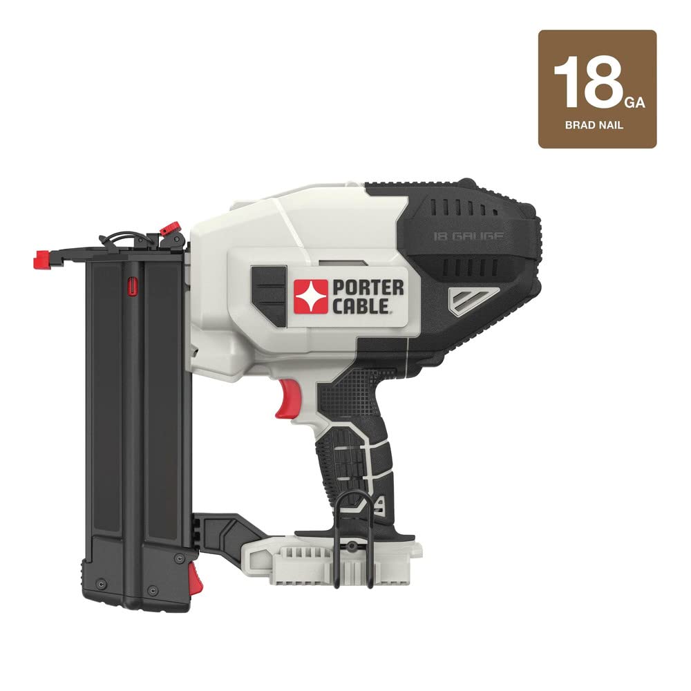 PORTER-CABLE PCC790B 20V MAX Lithium Cordless 18GA Brad Nailer Kit (Bare Tool) - Perfect for DIY Home Projects, Woodworking, and Trim Installation