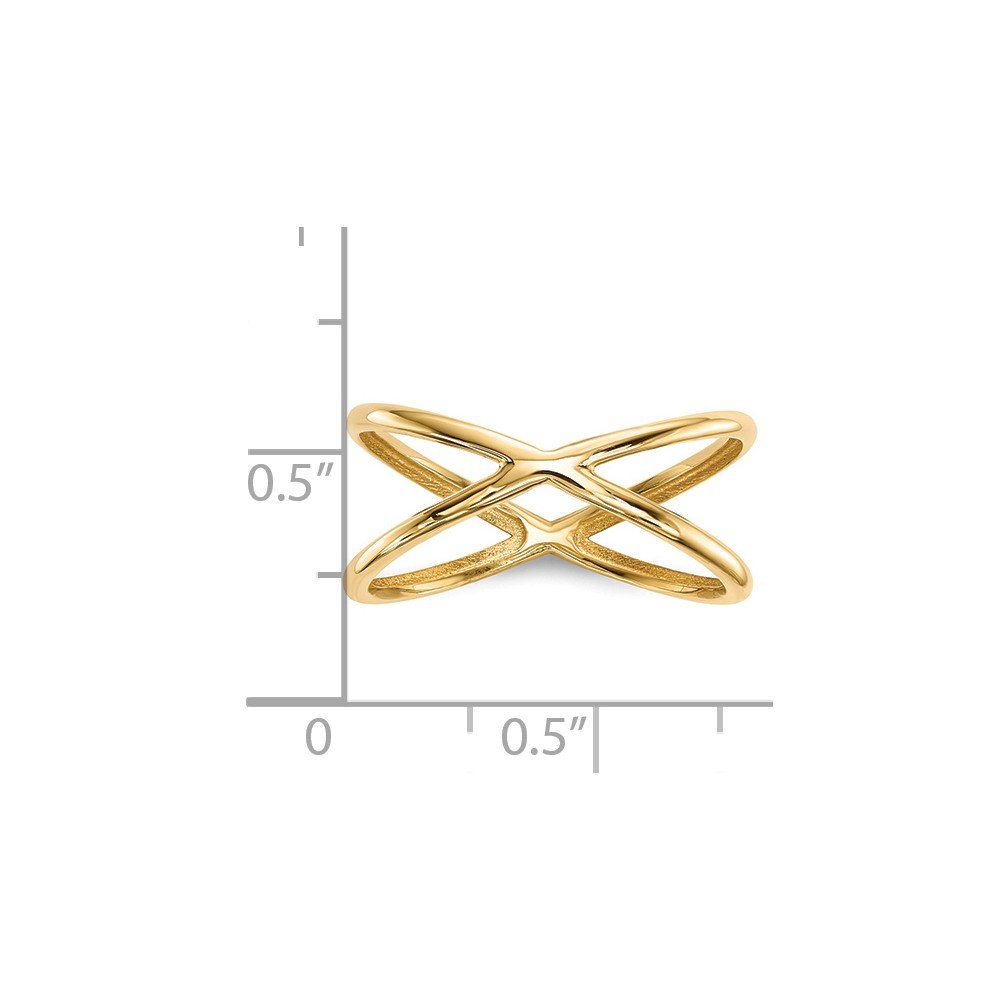 14K Solid Yellow Gold Double Ring Band for Women - Elegant Stackable Wedding Bands, Anniversary Rings & Everyday Jewelry