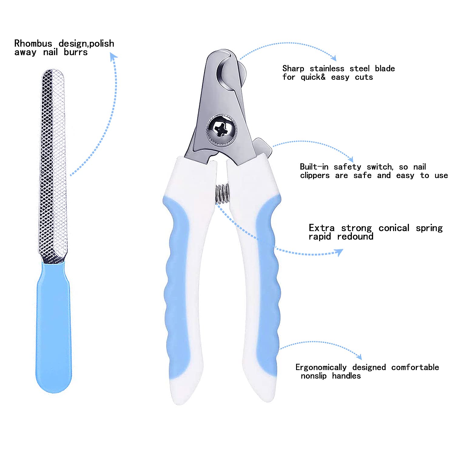 Self Cleaning Pet Brush & Nail Clipper Kit for Dogs and Cats - Safe Grooming Tools with Safety Lock to Prevent Over-Trimming | Professional Pet Grooming Supplies for Shedding Control & Nail Care at Home