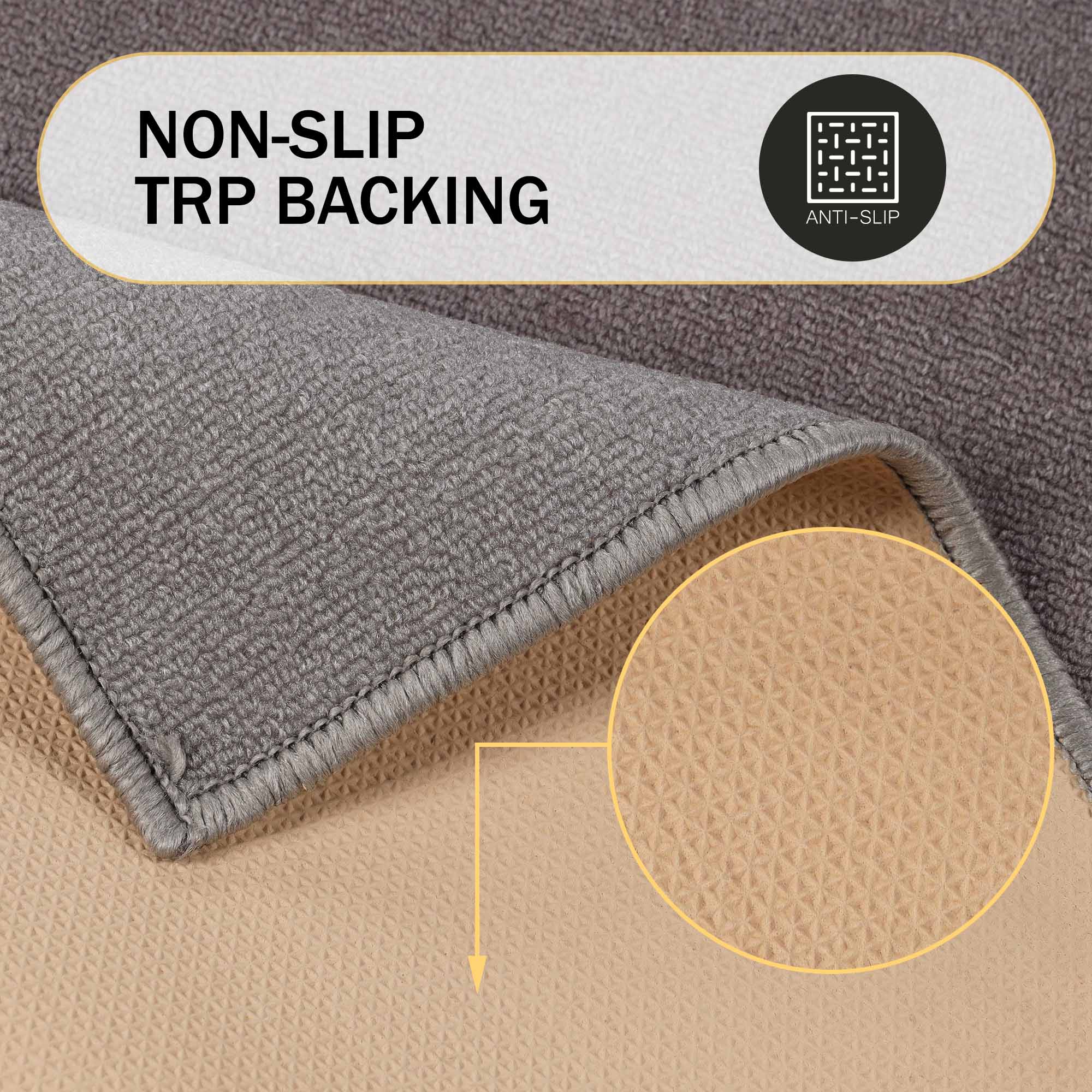 Non-Slip Bath Rug Set - Machine Washable, Super Absorbent & Quick Dry Bathroom Mat for Safety - Perfect for Bathroom, Shower, and Vanity Areas