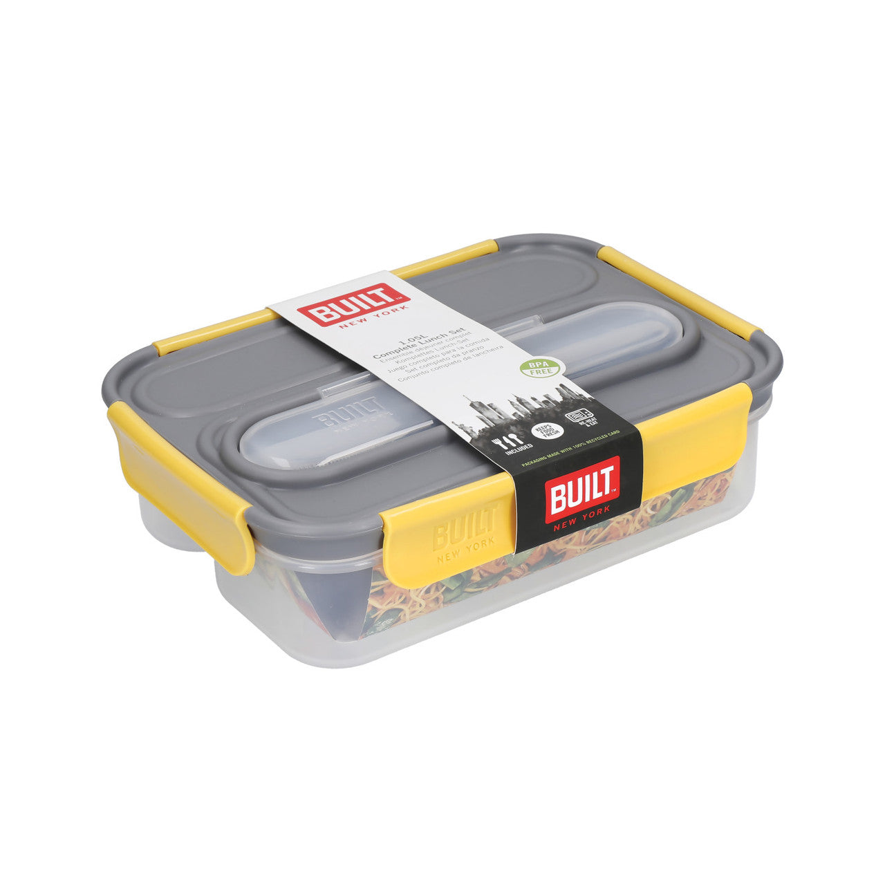 Premium 1L Insulated Lunch Box with Removable Cutlery Set - Perfect for Office, School & Outdoor Picnics