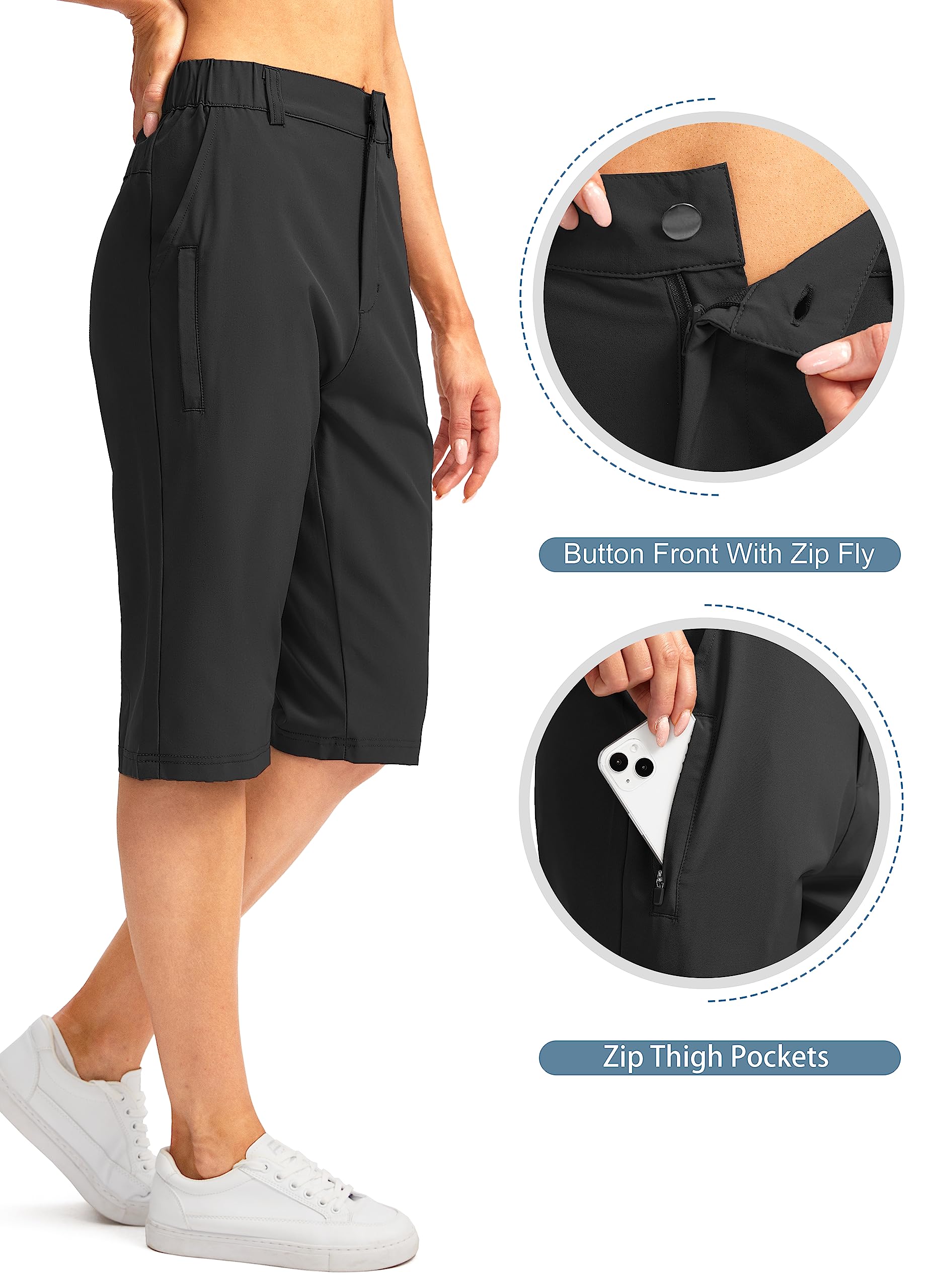Women's Lightweight Quick-Dry Hiking Cargo Shorts - 13