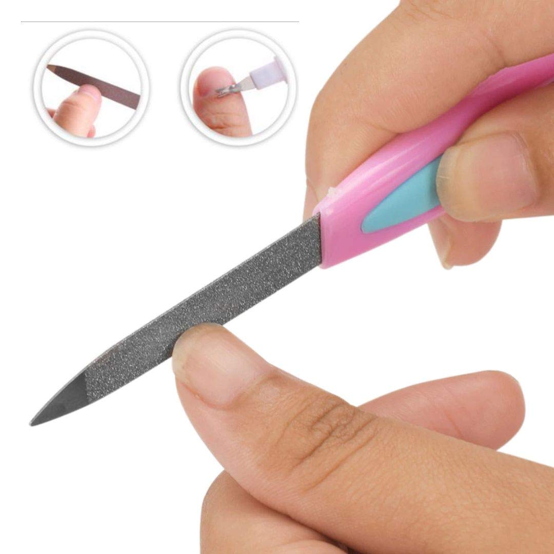 Professional Nose Hair & Eyebrow Scissors Set - Stainless Steel Facial Hair Trimmer with Straight & Rounded Tips for Ear Hair, Mustache, Beard Grooming - Includes Nail File - Perfect for Men's Grooming Kit & Travel Essentials