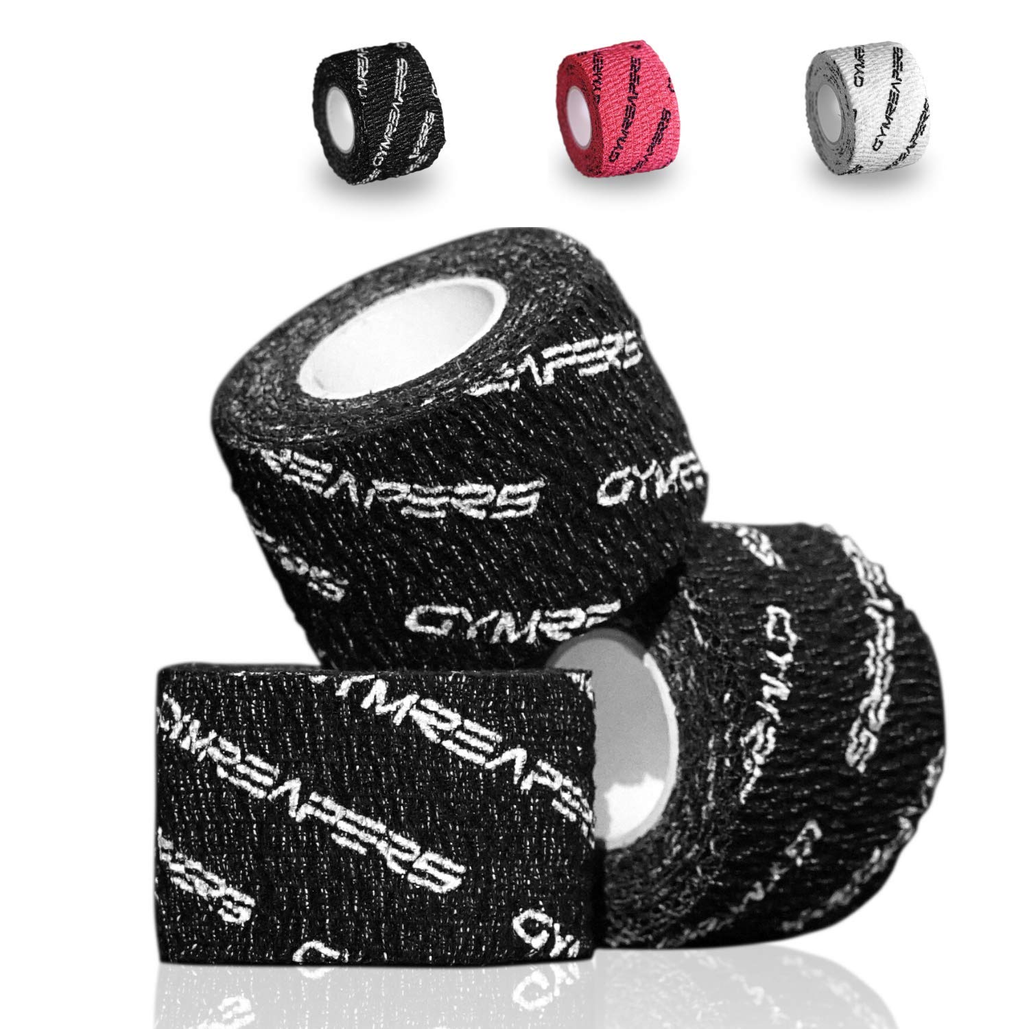 Gymreapers Weightlifting Adhesive Thumb Tape - 3 Rolls, Black | Durable Grip Support for CrossFit, Powerlifting & Weight Training | Protects Against Blisters & Calluses