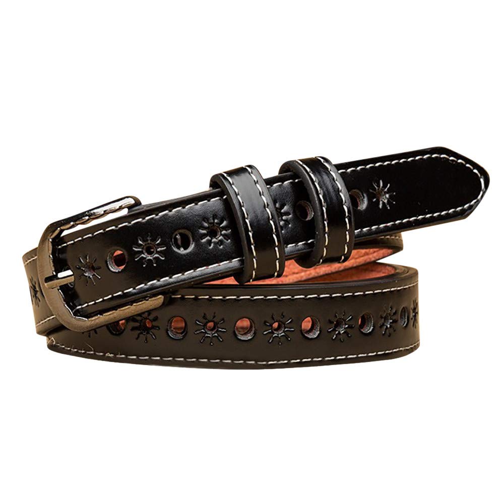 Women's Hollow Leather Belt - Thin Retro Waist Belt for Jeans & Pants | Fashion Accessory