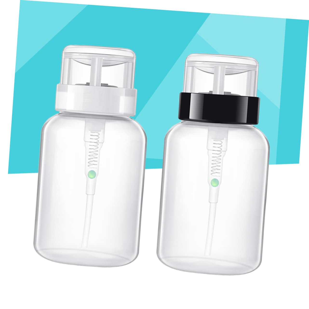 DOITOOL 200ml Empty Nail Polish Remover Bottles with Press Pump - Leakproof Refillable Dispenser for Salon, Travel & Home Nail Care