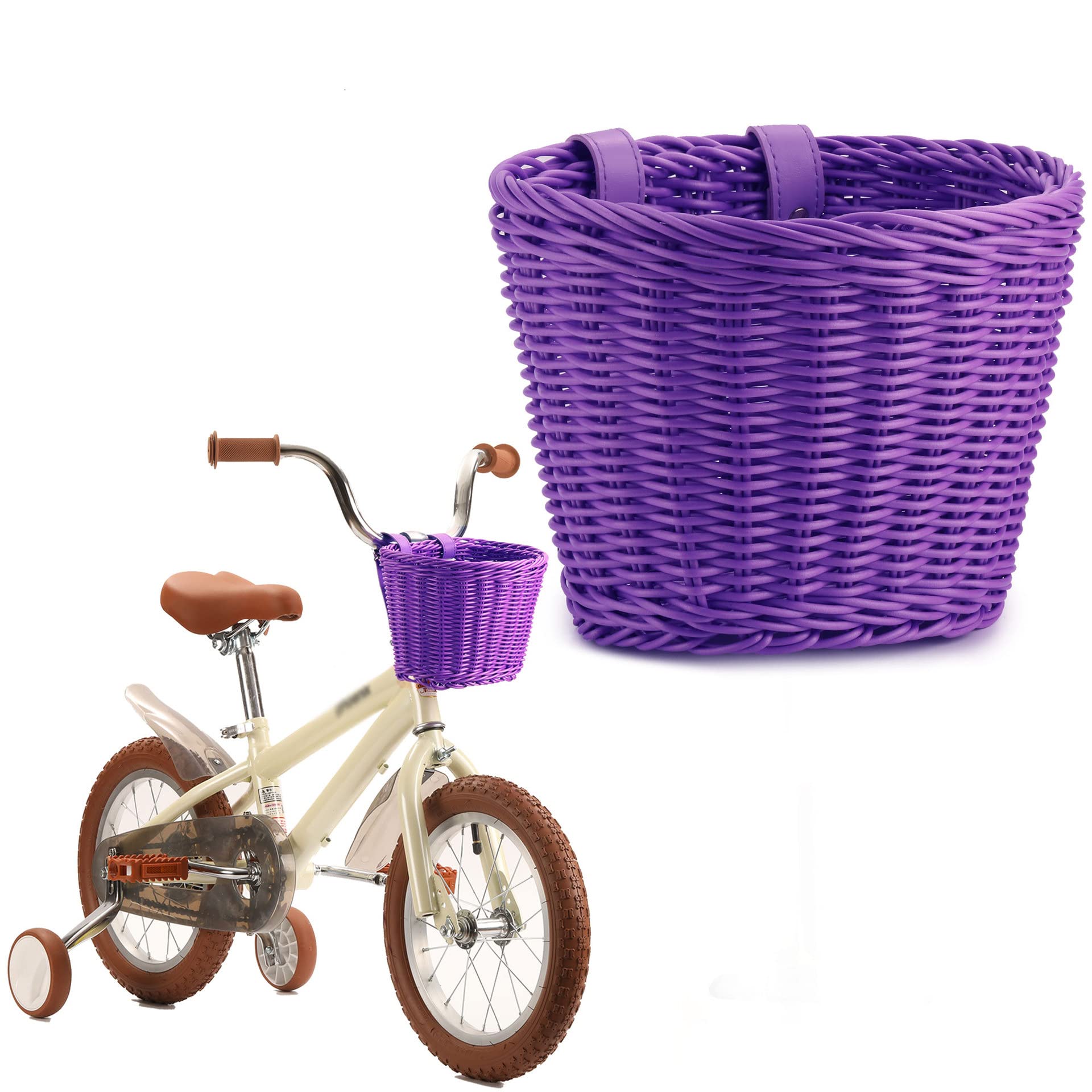 Kids Bike Basket for Boys & Girls - Front Toddler Tricycle Basket, Strider Bike & Scooter Accessories - Perfect for Arts, Crafts & Bike Decorations - Ideal for Playtime, Park Rides & Outdoor Adventures