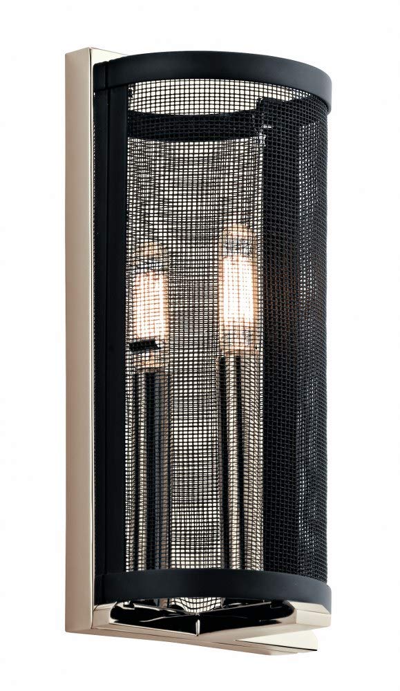 Kichler 43716PN Modern One Light Wall Sconce - Elegant Indoor Lighting for Bedroom, Hallway & Living Room Decor