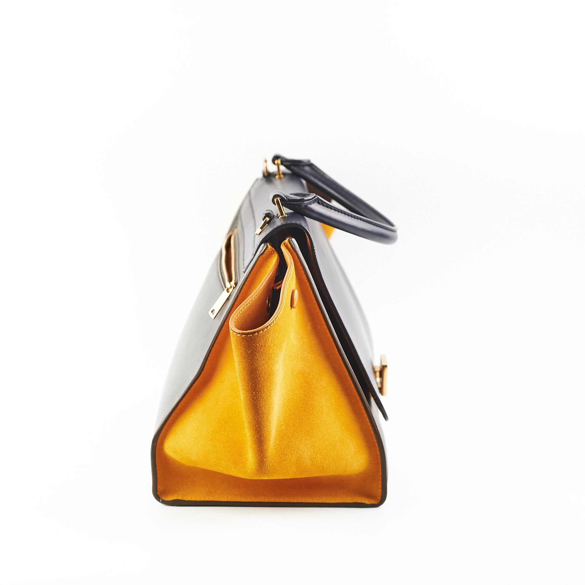 Celine Medium Trapeze Handbag Tri-Color Leather Crossbody Bag for Women | Luxury Designer Purse for Work, Travel & Everyday Use