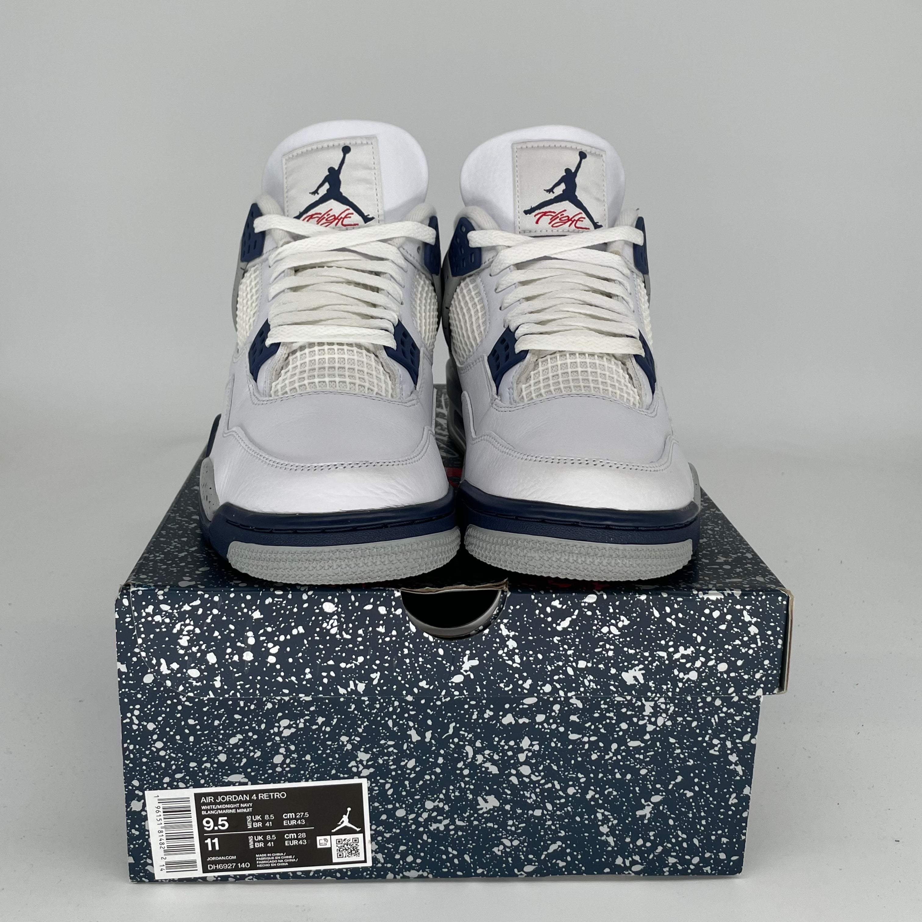 Air Jordan 4 Retro Midnight Navy Men's Basketball Shoes Size 9.5 - DH6927-140 | Sneakers for Casual Wear, Street Style & Basketball Games