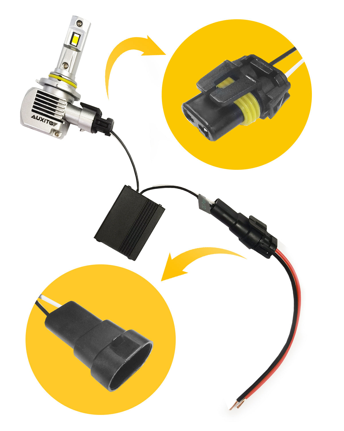 9006/HB4 CANBUS Adapter - Anti Flicker Warning Canceler for LED Headlights | Eliminate Error Messages & Flickering | Perfect for Car, Truck, SUV LED Conversion