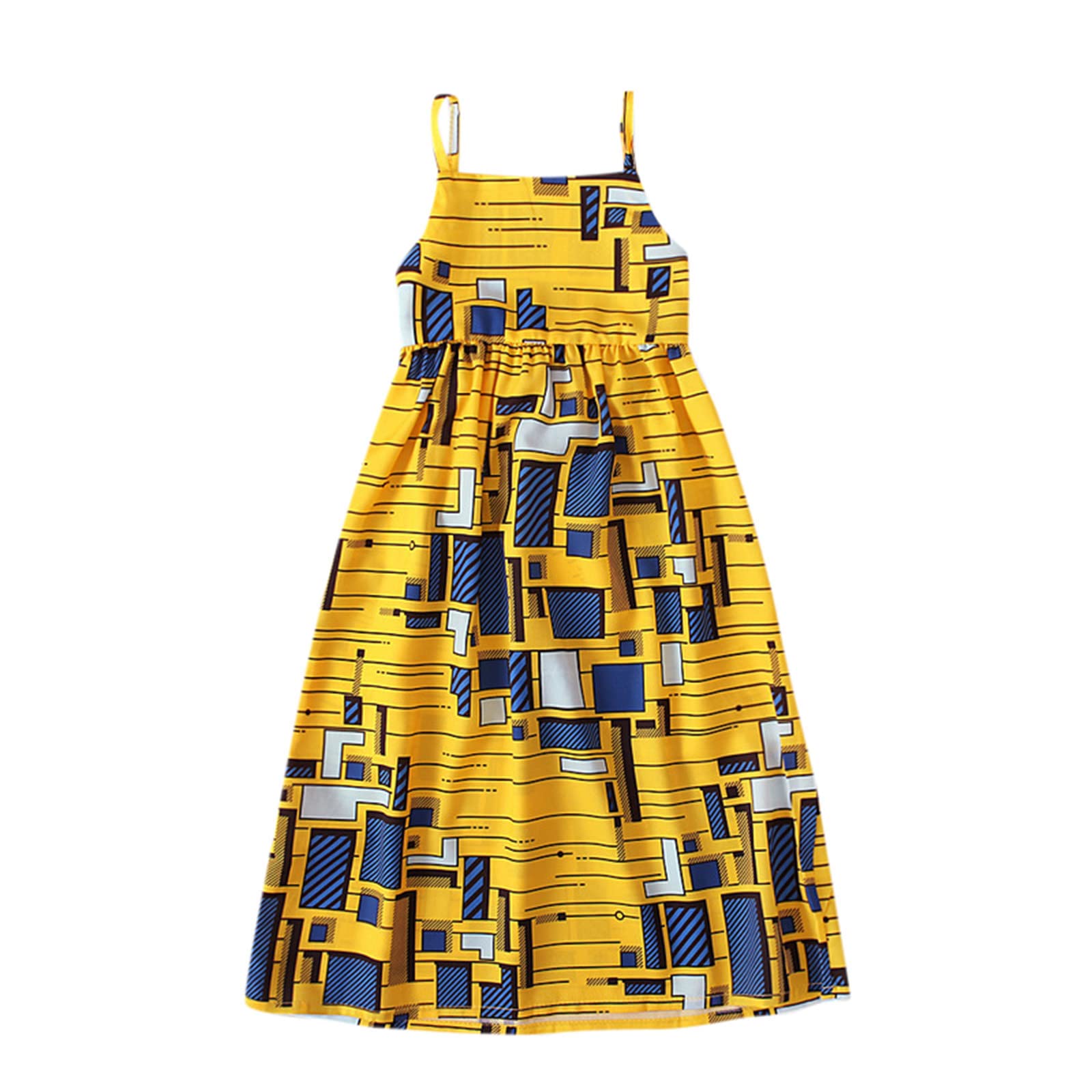 FORESTIME African Dashiki Dress for Baby Girls – Sleeveless Strap Ankara Princess Backless Dress with Headband | Perfect for Birthday Parties, Photo Shoots & Cultural Celebrations