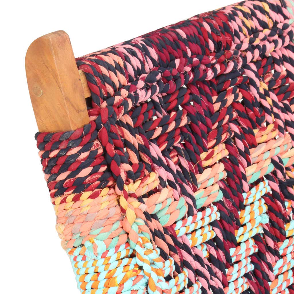 Folding Chindi Chair - Modern Accent Sofa for Living Room & Bedroom | Comfortable Leisure & Relaxing Chair | Studio Furniture with Multicolor Fabric | Perfect for Small Spaces, Patios & Reading Nooks