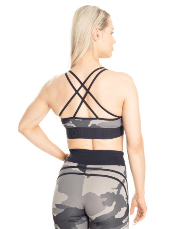 Better Bodies Gym Sports Bra - High Support Tactical Camo Workout Bra for Women | Running, Yoga & Fitness Training