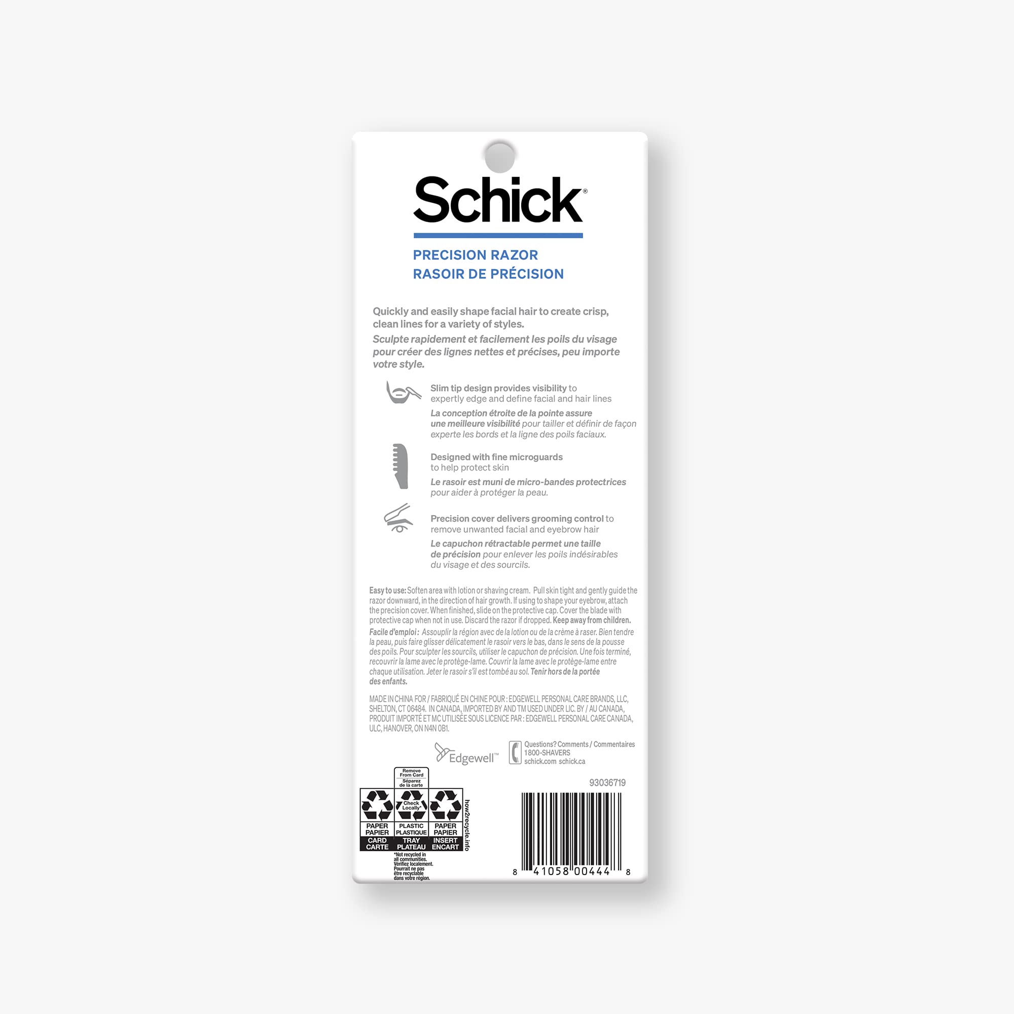 Schick Precision Razor for Men - 3 Pack Disposable Edge Razors for Smooth Shaving & Grooming | Perfect for Travel, Gym & Daily Use