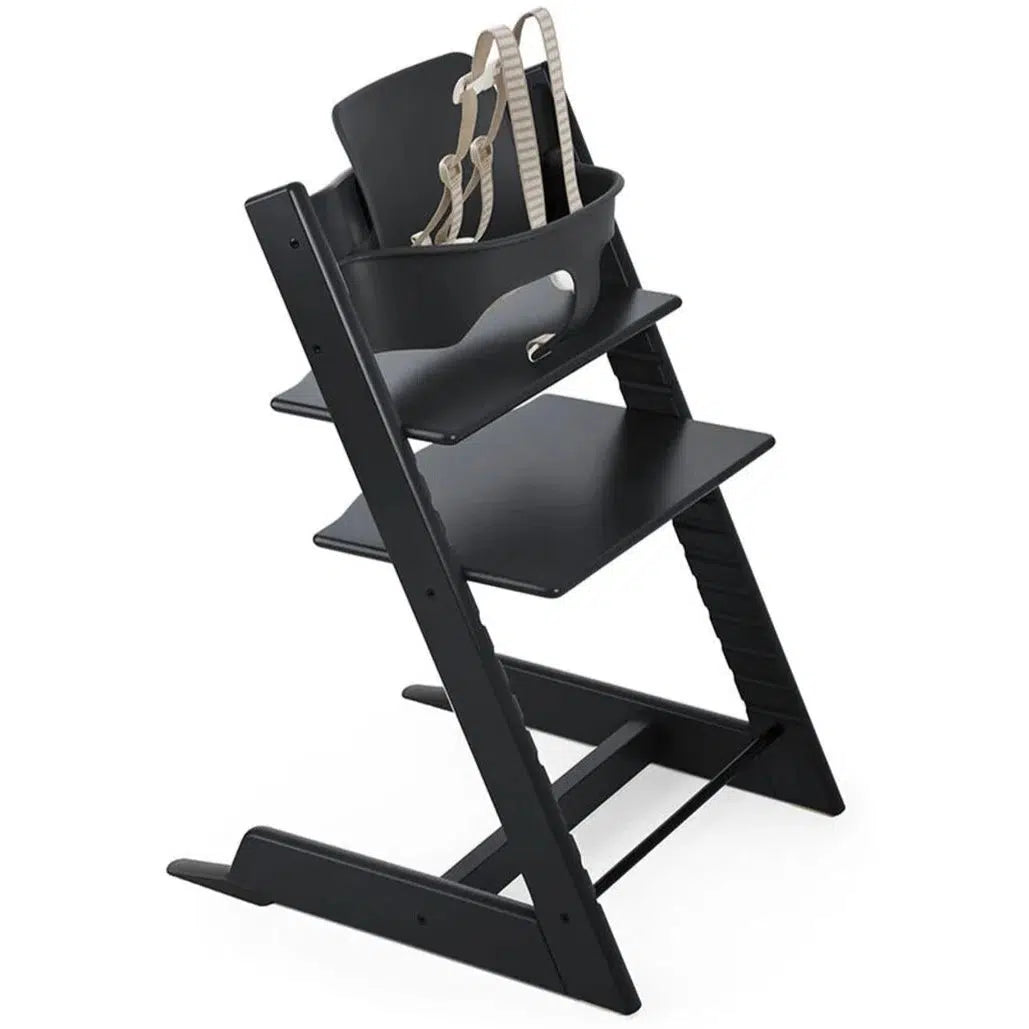 Stokke Tripp Trapp High Chair - Adjustable Baby & Toddler Chair, Ergonomic Design, Black - Perfect for Dining, Feeding & Learning at Home