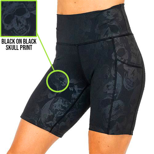 Shadow Skulls Print Shorts - Trendy Casual Men's & Women's Summer Shorts for Beach, Gym, and Streetwear Fashion