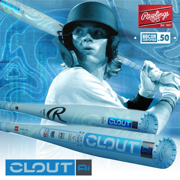**Rawlings Clout Ai 2025 BBCOR Baseball Bat - 3 (2 5/8