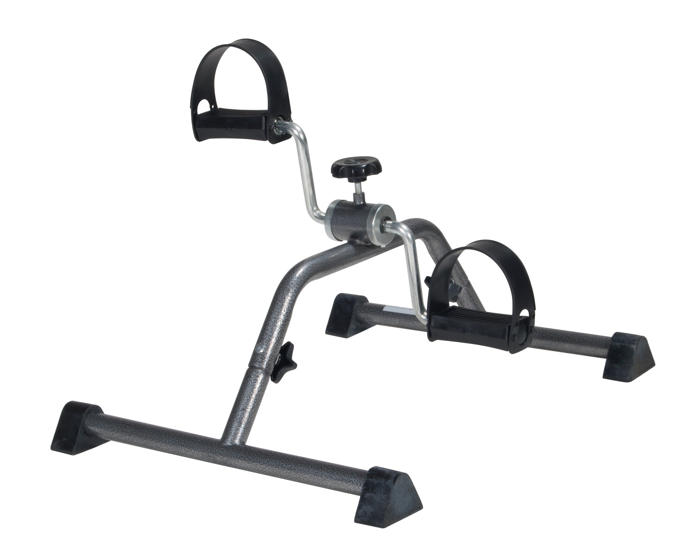 Portable Exercise Pedal Bike with Silver Vein Finish - Compact Under Desk Cycling Machine for Home & Office Workouts