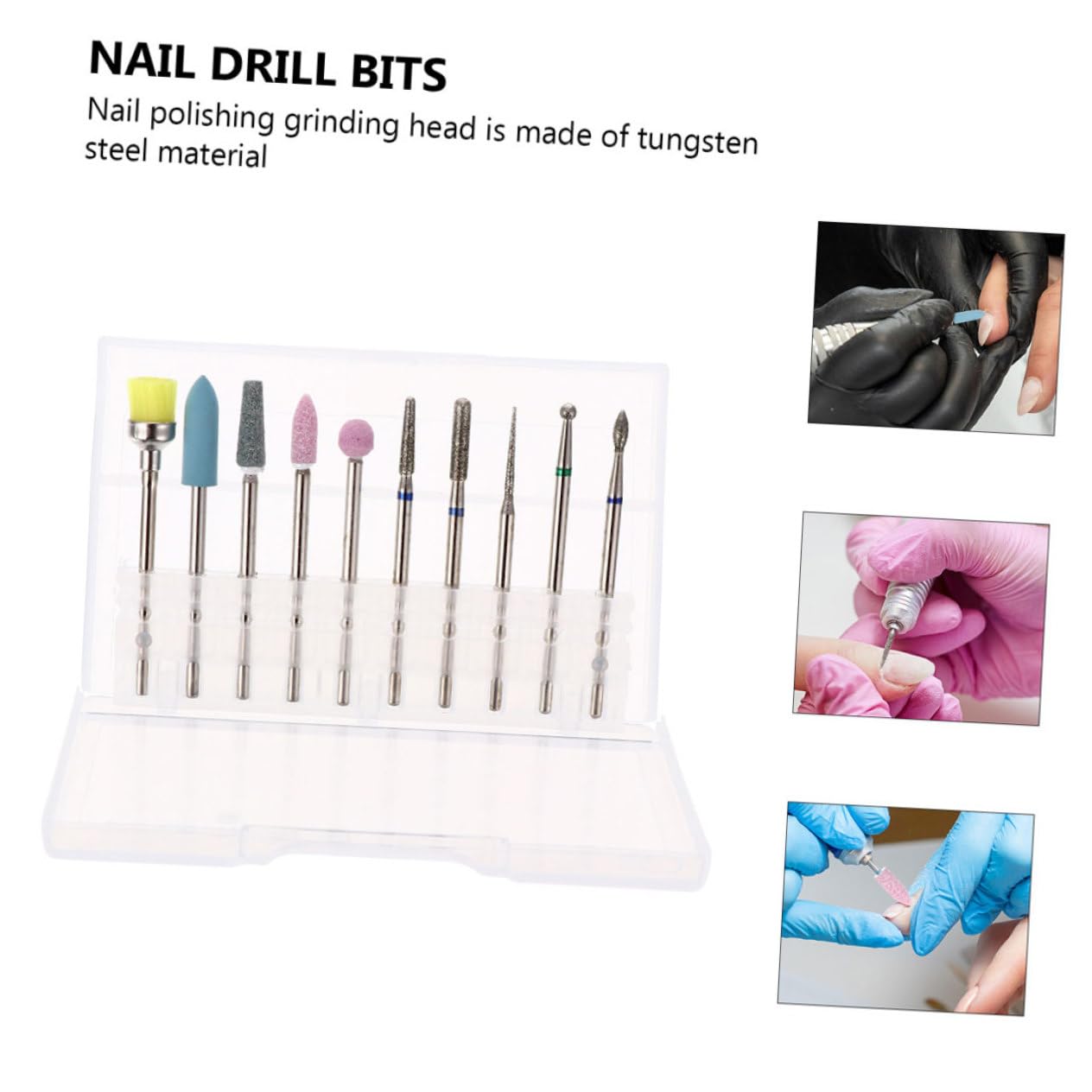 EXCEART Professional Nail Drill Machine with Carbide & Tungsten Steel Bits - Electric Nail Polisher for Manicure, Pedicure & Nail Art - Perfect for Salon, Home Use & DIY Nail Care