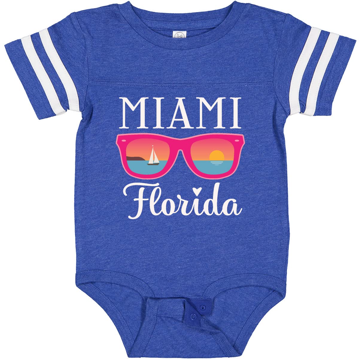 Inktastic Miami Florida Vacation Beach Trip Baby Bodysuit - Cute Florida Souvenir Outfit for Infants & Toddlers - Perfect for Beach Trips, Family Vacations & Photo Shoots