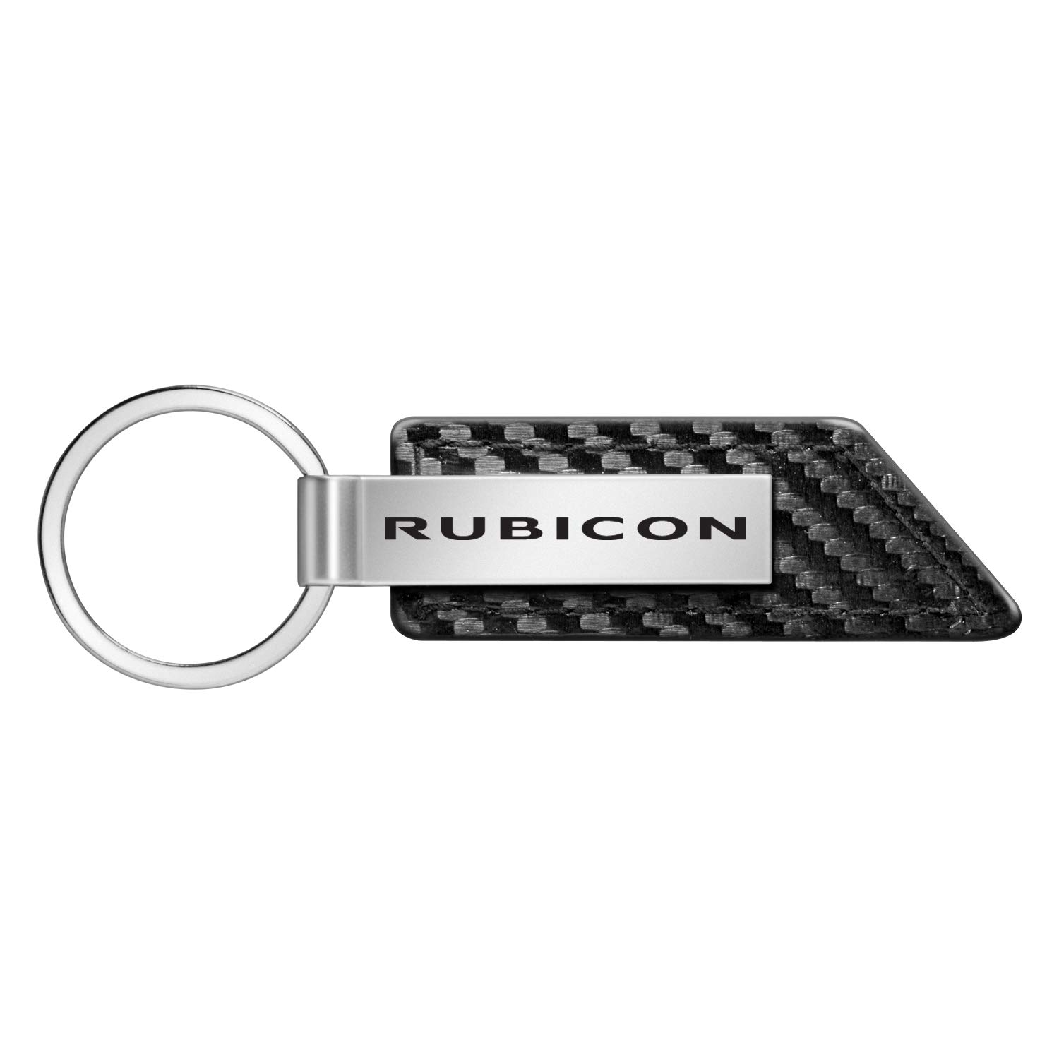 Jeep Wrangler Rubicon Key Chain - Carbon Fiber Texture Black PU Leather Strap - Durable Car Accessories for Jeep Owners - Perfect for Keys, Backpacks & Outdoor Adventures
