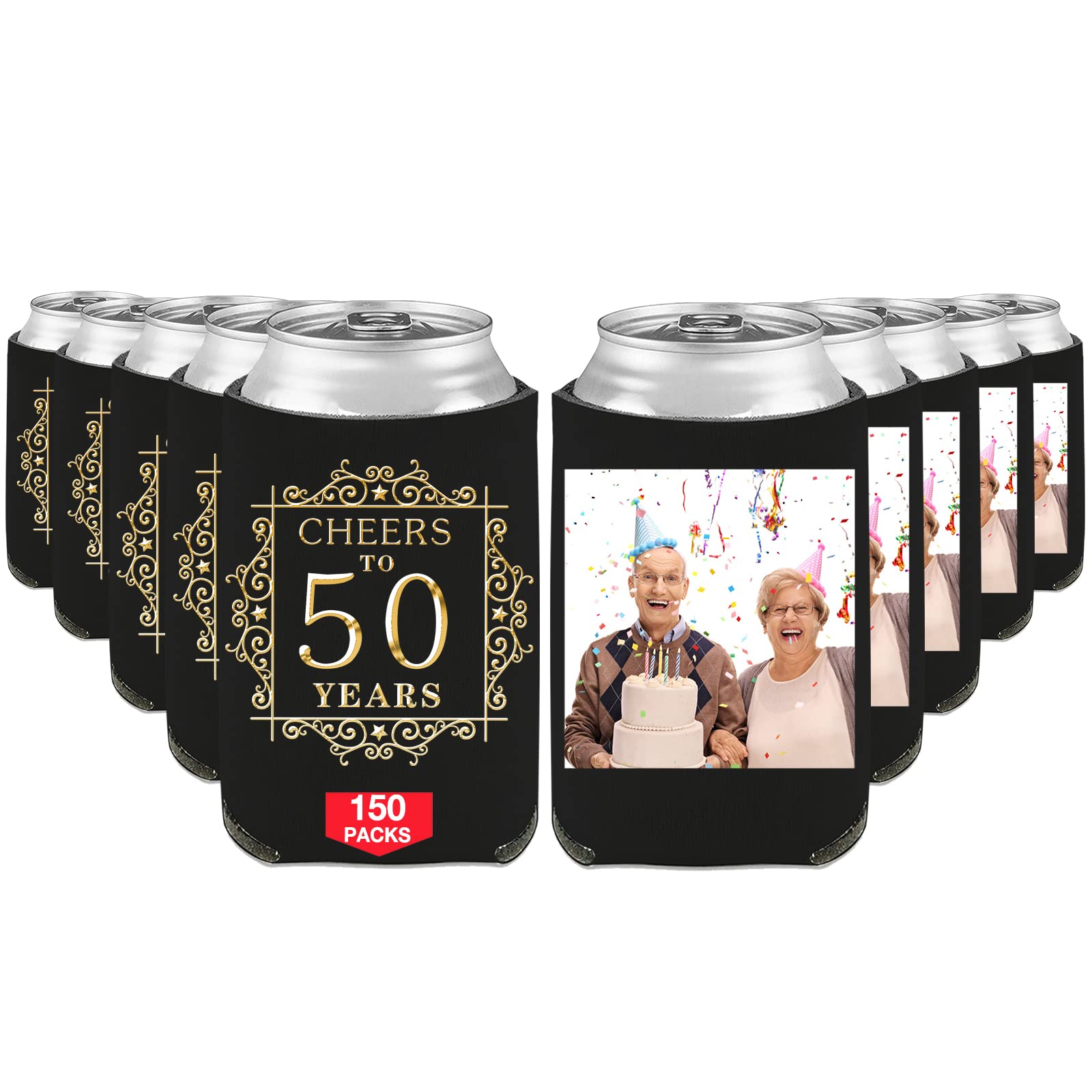 Personalized Birthday Can Coolers & Beer Sleeves - Custom Photo, Name & Year Insulated Beverage Holders (Bulk Order Available) - Perfect for Parties, Gifts & Outdoor Events