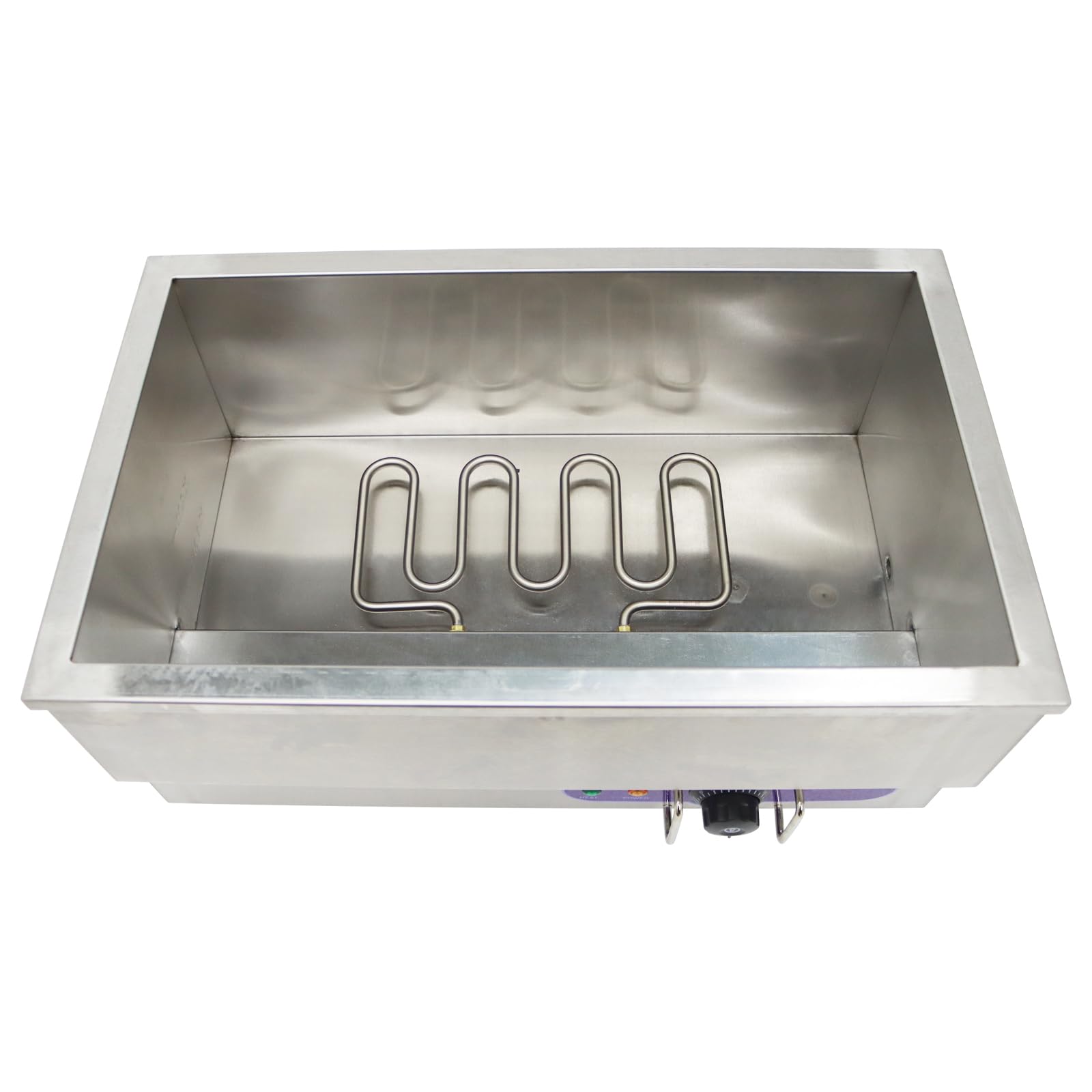 Commercial Stainless Steel 2-Pan Hot Dog Steam Table Bun Warmer - 6-Inch Deep, Adjustable Temperature 0°F to 203°F, 110V - Perfect for Restaurants, Food Trucks, Catering & Warming Hot Dogs, Buns, Pizza, Hamburgers