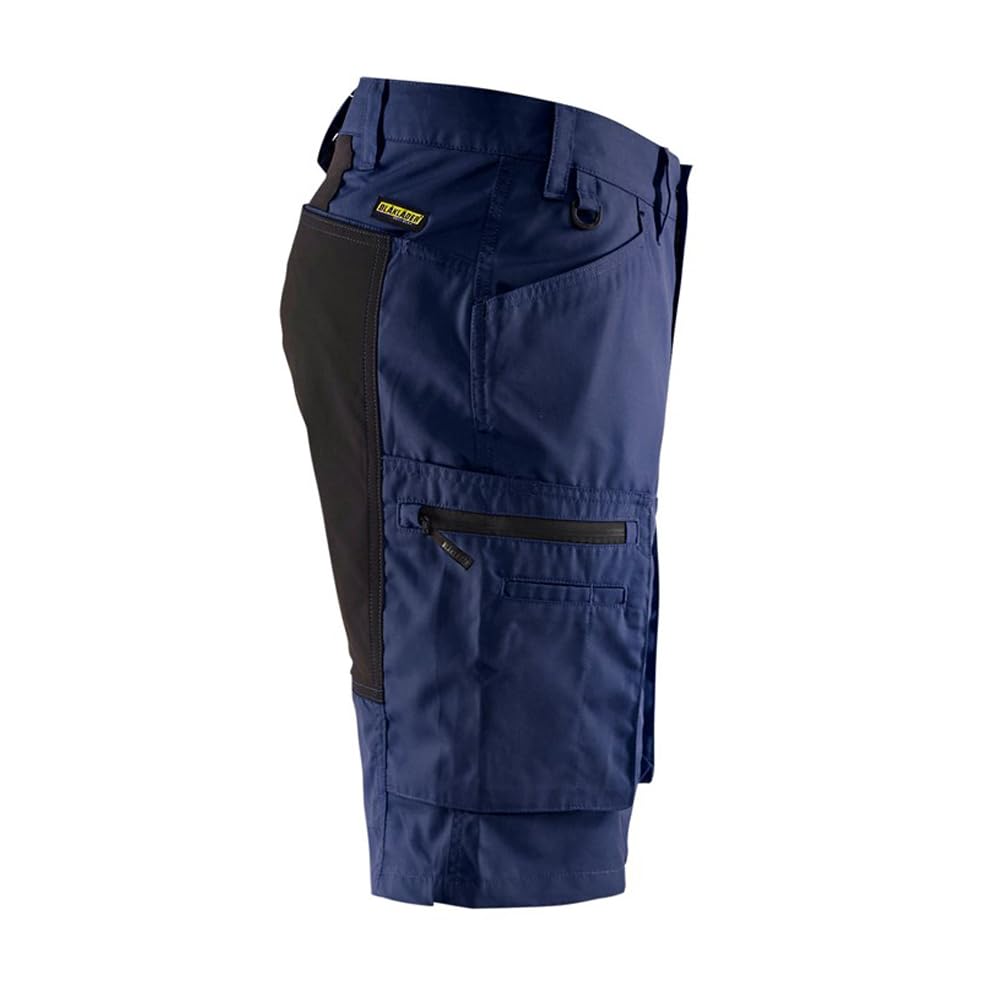 Blaklader 144918458999C52 Stretch Work Shorts - Size C52, Navy Blue/Black - Durable & Comfortable for Construction, Carpentry & Outdoor Work