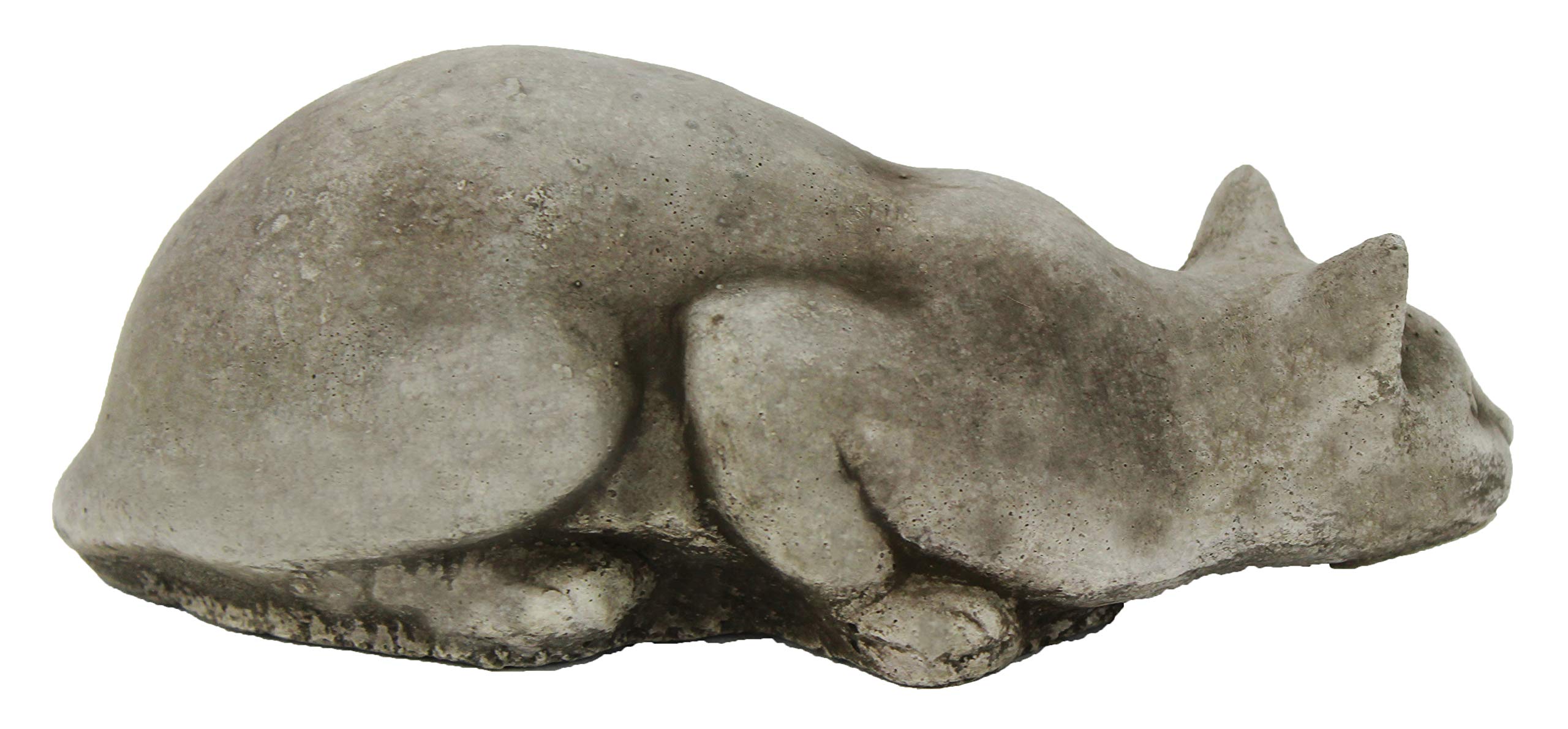Crouching Cat Garden Statues - Handcrafted Concrete Outdoor Decor for Patio, Lawn & Garden - Perfect for Home Landscaping & Backyard Décor