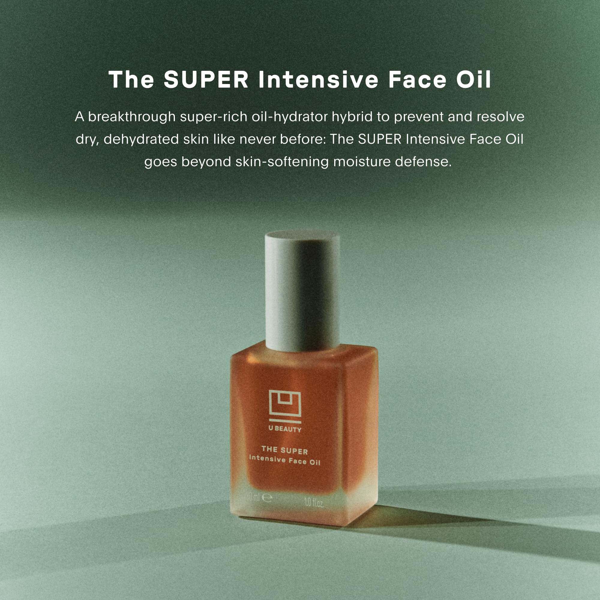 U Beauty Super Intensive Face Oil - Hydrating Hyaluronic Acid Moisturizer with Avocado, Squalane & Jojoba Oil for Dry, Dehydrated & Aging Skin - Daily Anti-Aging Skincare for Women & Men