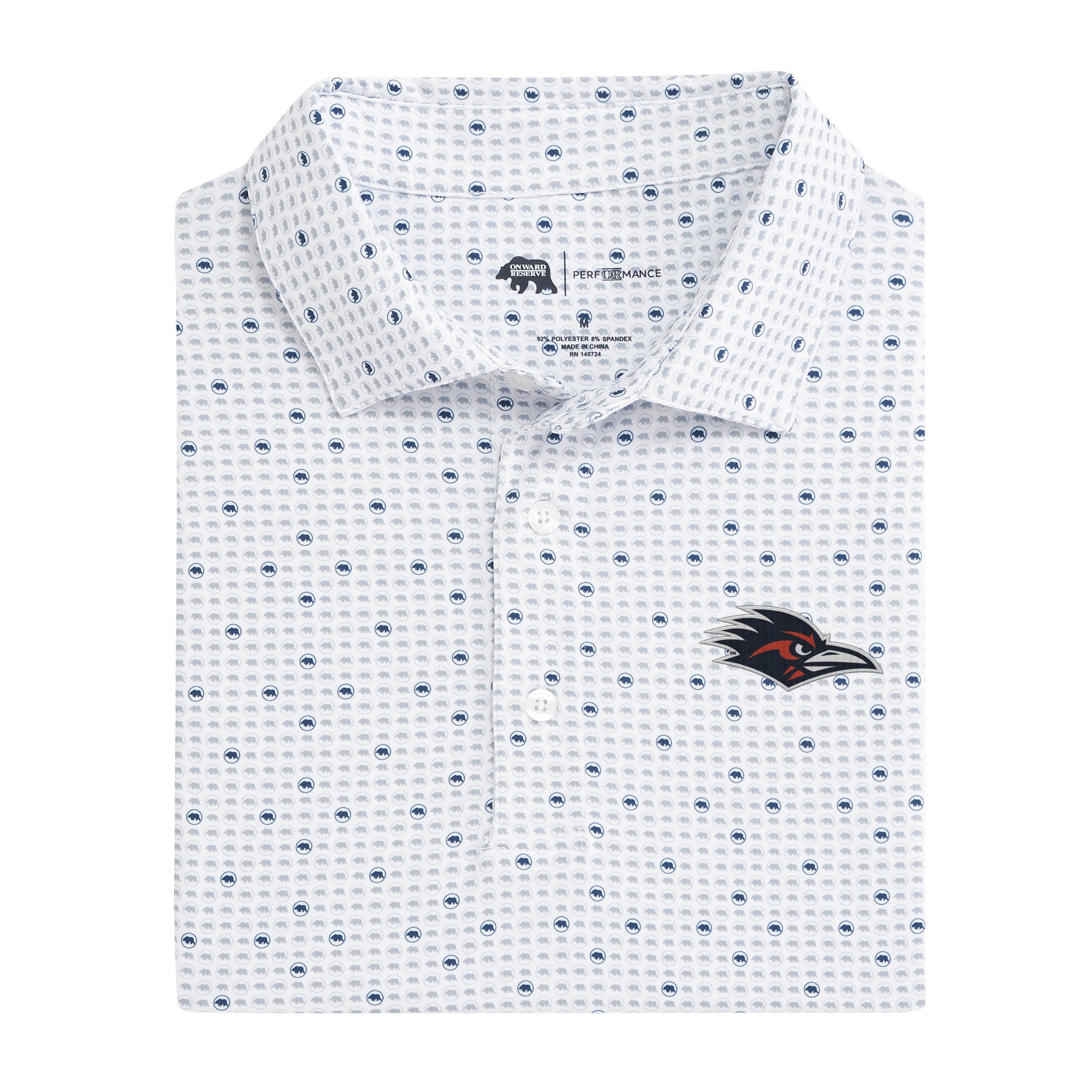 UTSA Tour Logo Printed Performance Polo Shirt for Men - Moisture Wicking, Breathable & Quick Dry - Perfect for Golf, Travel & Casual Wear