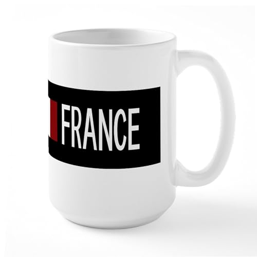 White - France: French Flag & France Large Mug