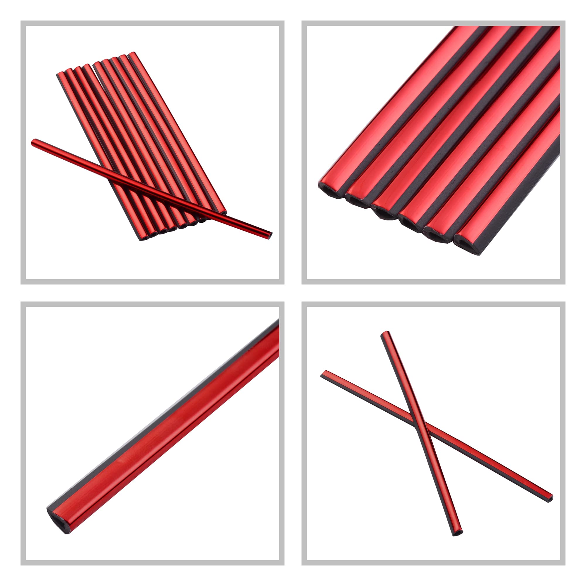 10pcs Red Car Air Vent Trim Strips - DIY Auto Interior Molding Decoration Kit for AC Outlet Vents | Upgrade Your Vehicle's Style (Perfect for Sedans, SUVs & Trucks)