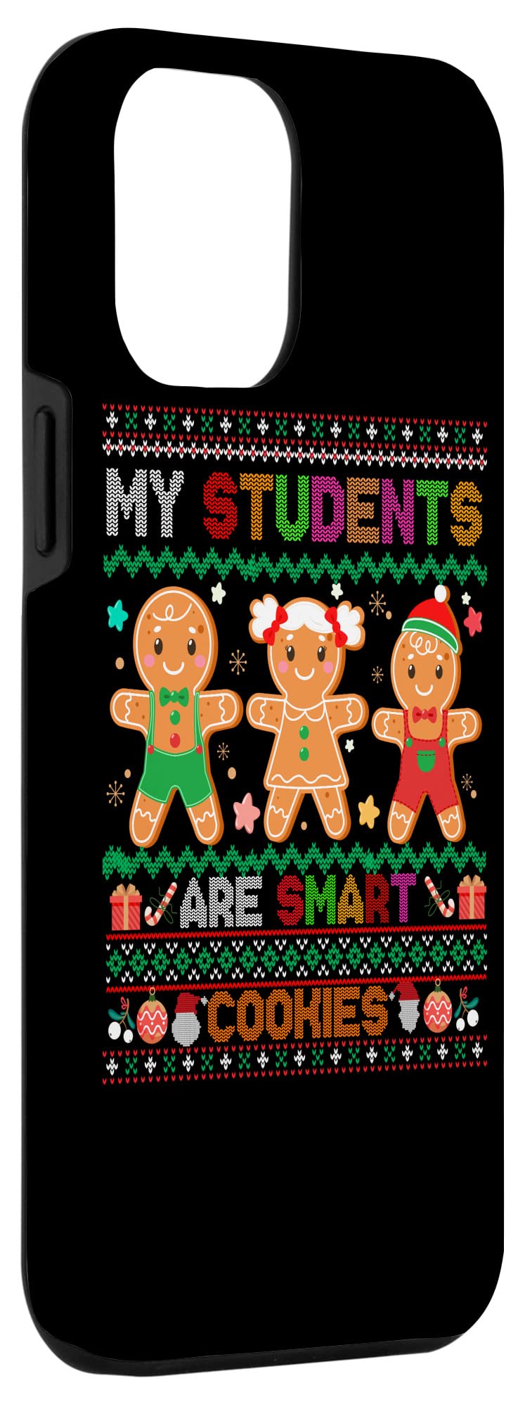 iPhone 12 Pro Max Christmas Smart Cookies Teacher Case - Funny Holiday Gift for Educators, Students & Kids - Perfect for Classroom, School & Christmas Party