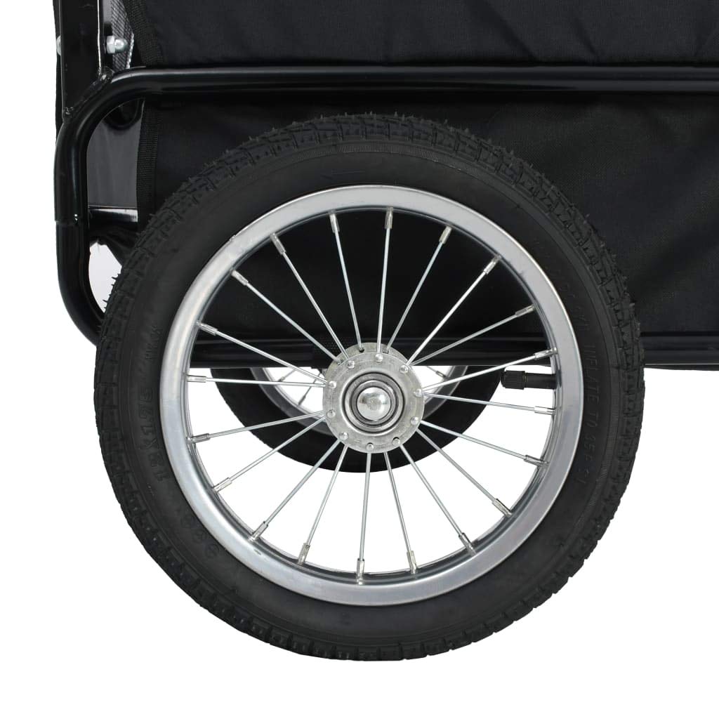 2-in-1 Dog Bicycle Trailer & Jogging Stroller for Small to Medium Pets - 360° Swivel Wheels & Rain Cover Included - Perfect for Cycling, Running, and Outdoor Adventures with Your Dog or Cat