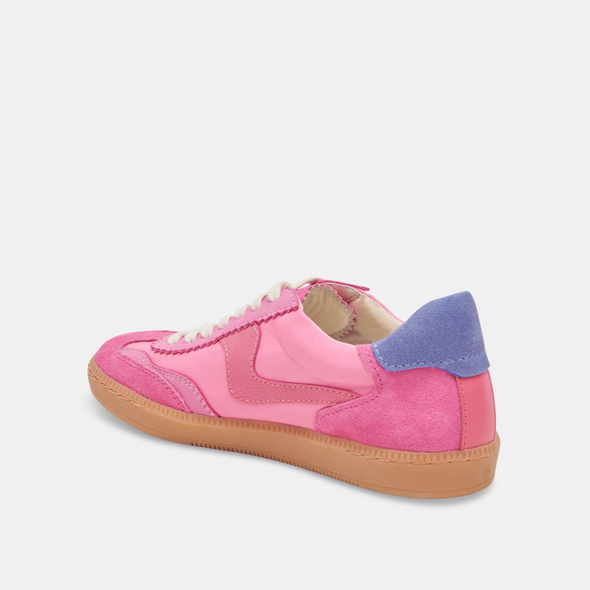 Pink Suede Notice Sneakers - Women's Fashion Sneakers for Casual Wear & Street Style