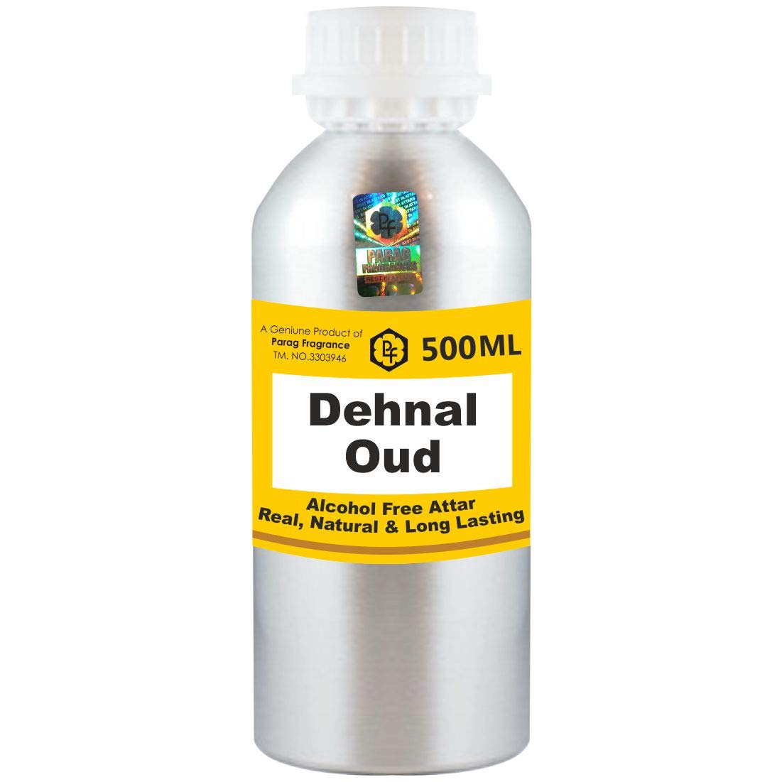 Premium Parag Fragrances Dehnal Oud Attar 500ml - Alcohol-Free Long Lasting Perfume Oil for Men & Women | Luxury Arabic Ittar | Islamic Religious Use & Daily Wear | Best Oud Scent for Special Occasions, Meditation & Gift Giving