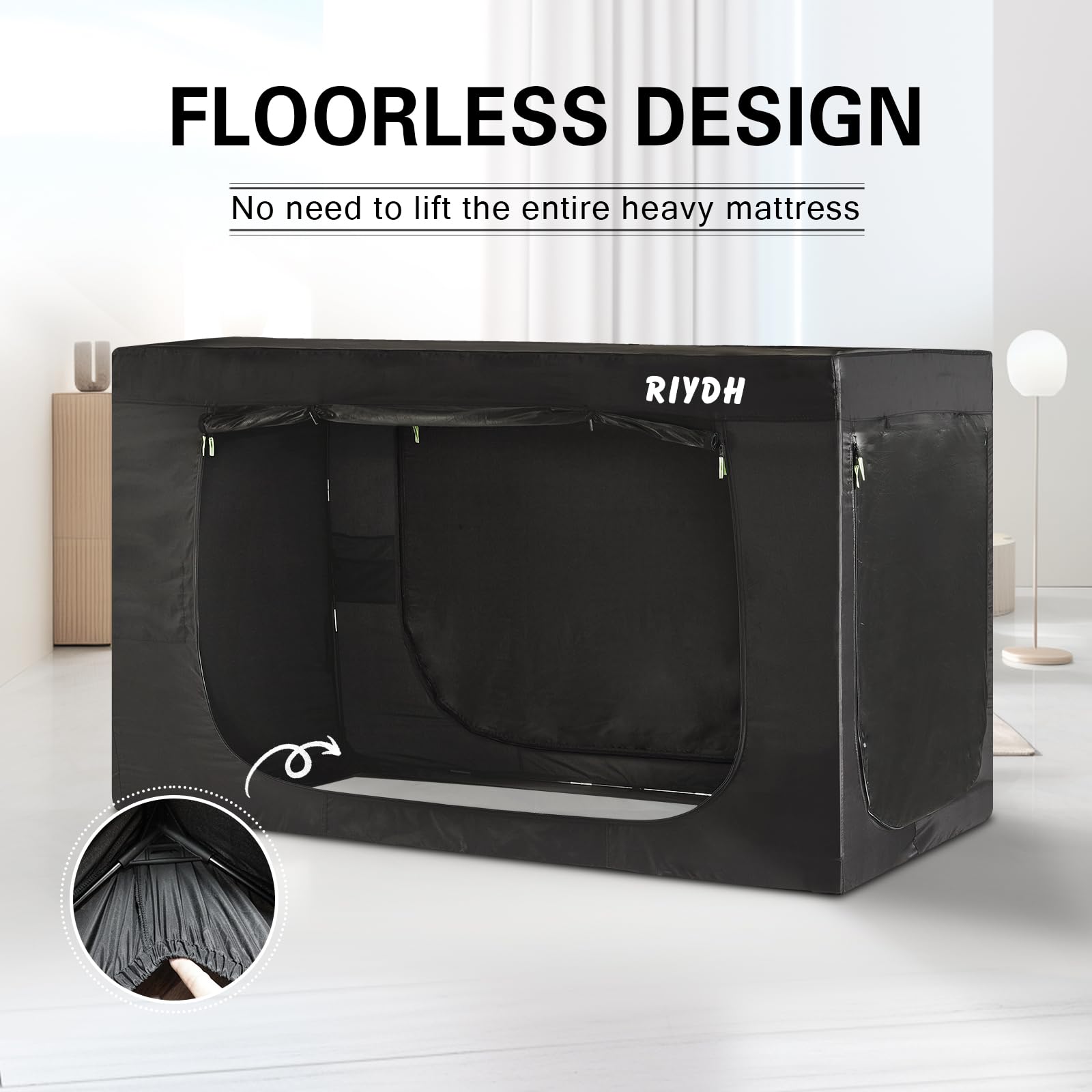 **Adult Bed Tent Canopy - Portable Blackout Sleeping Tent with 3 Doors, Breathable & Private Space for Indoor Use | Perfect for Camping, Reading Nook, or Kids' Play Area**