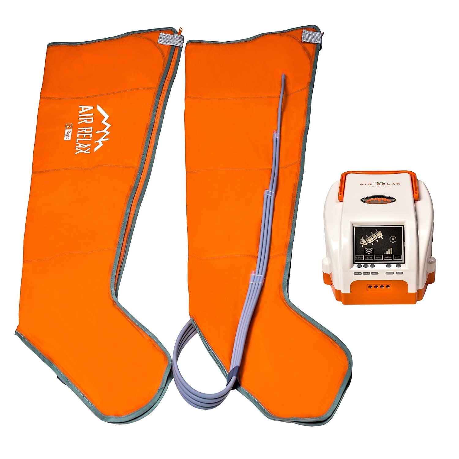 Air Relax AR-1 Professional Compression Boots - Medical Grade Leg Recovery System with Pump, 3 Therapy Modes & 4 Chambers for Improved Circulation, Muscle Relief - Ideal for Athletes, Post-Surgery Recovery & Pain Management