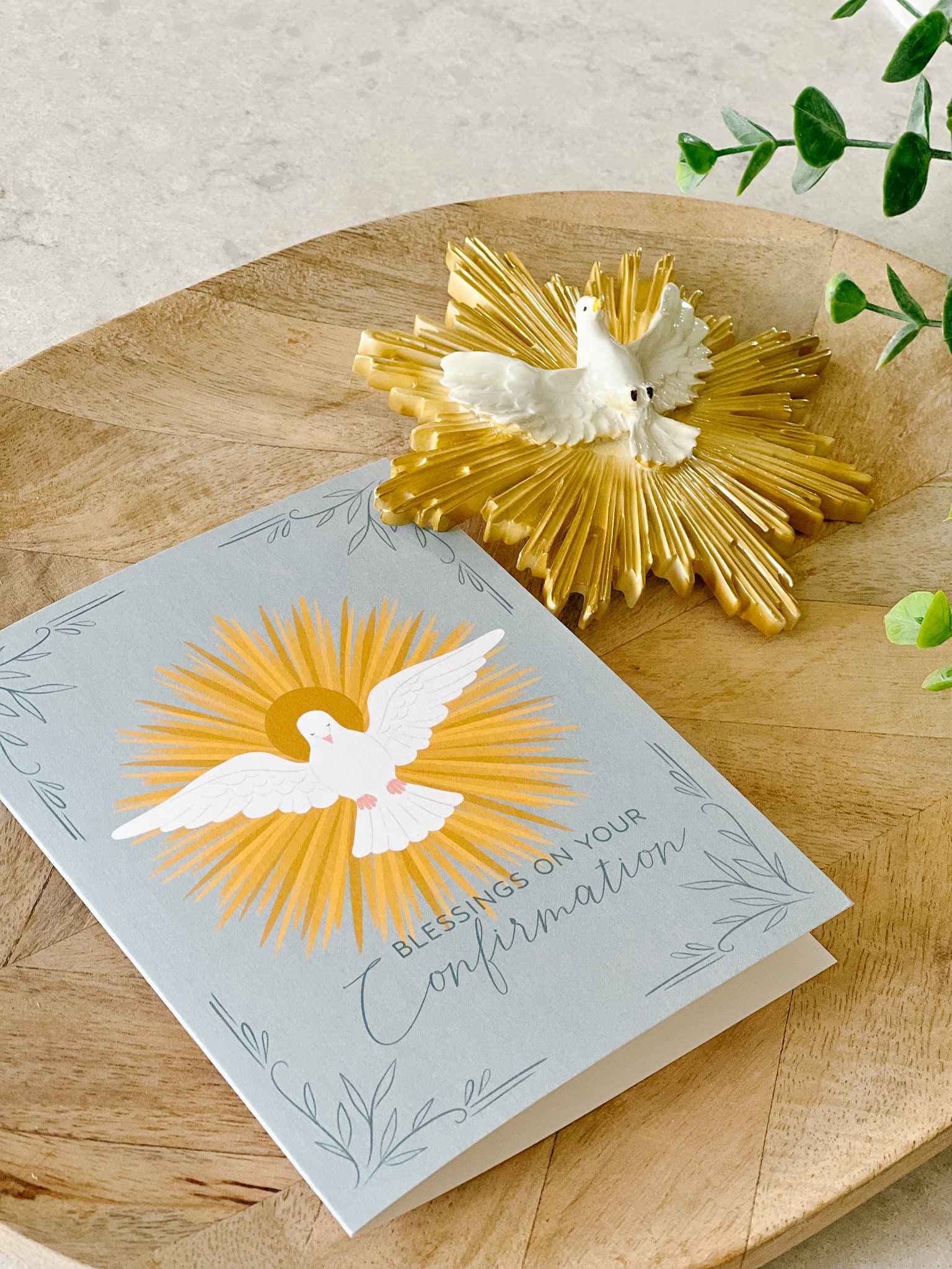 Elegant Slate Confirmation Greeting Card - Perfect for Religious Ceremonies, First Communion & Special Occasions
