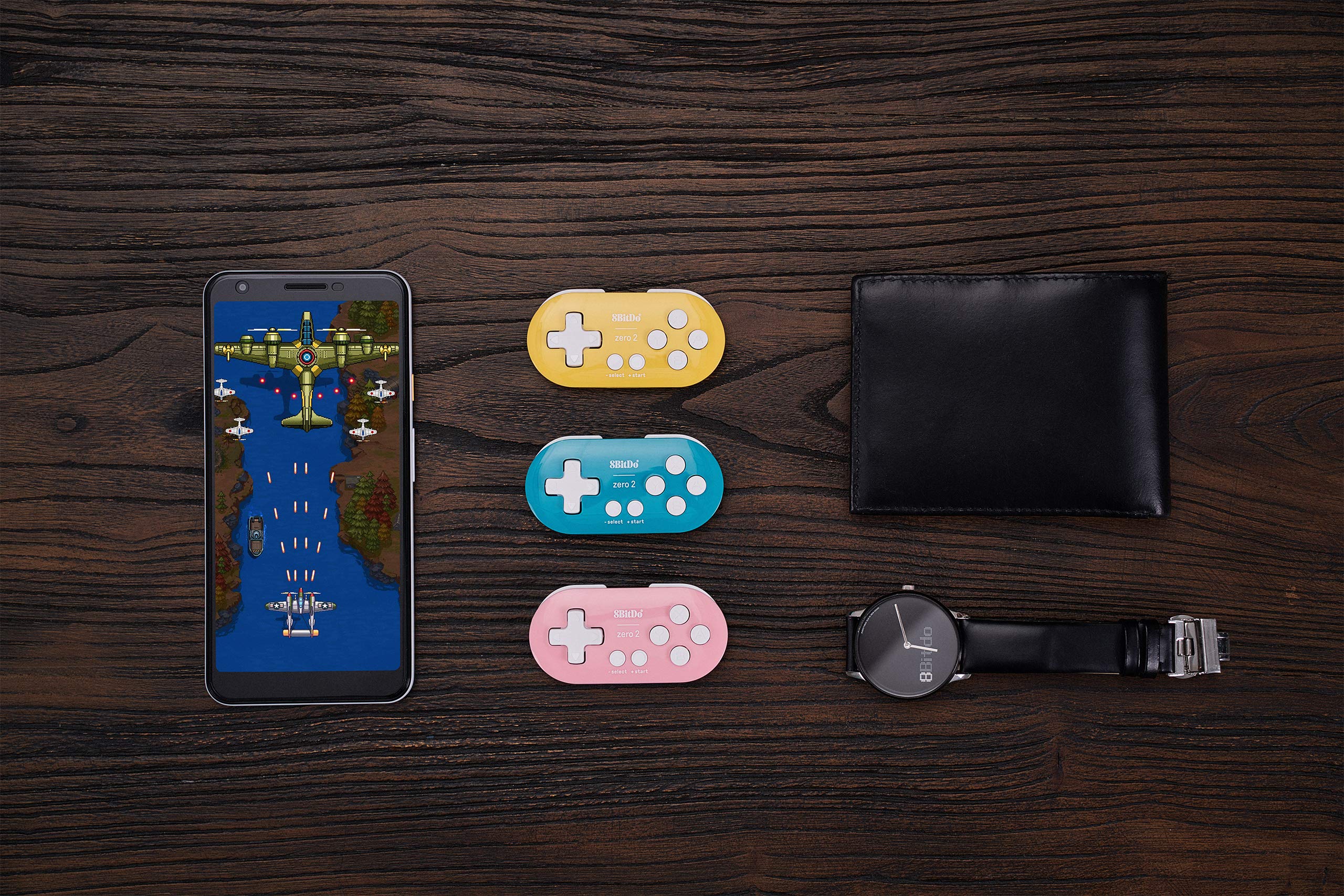 8Bitdo Zero 2 Bluetooth Gamepad - Ultra Compact Keychain Controller for Nintendo Switch, Windows PC, Android, macOS & Raspberry Pi (Pink) | Portable Gaming for Travel, Commute & Retro Arcade Play