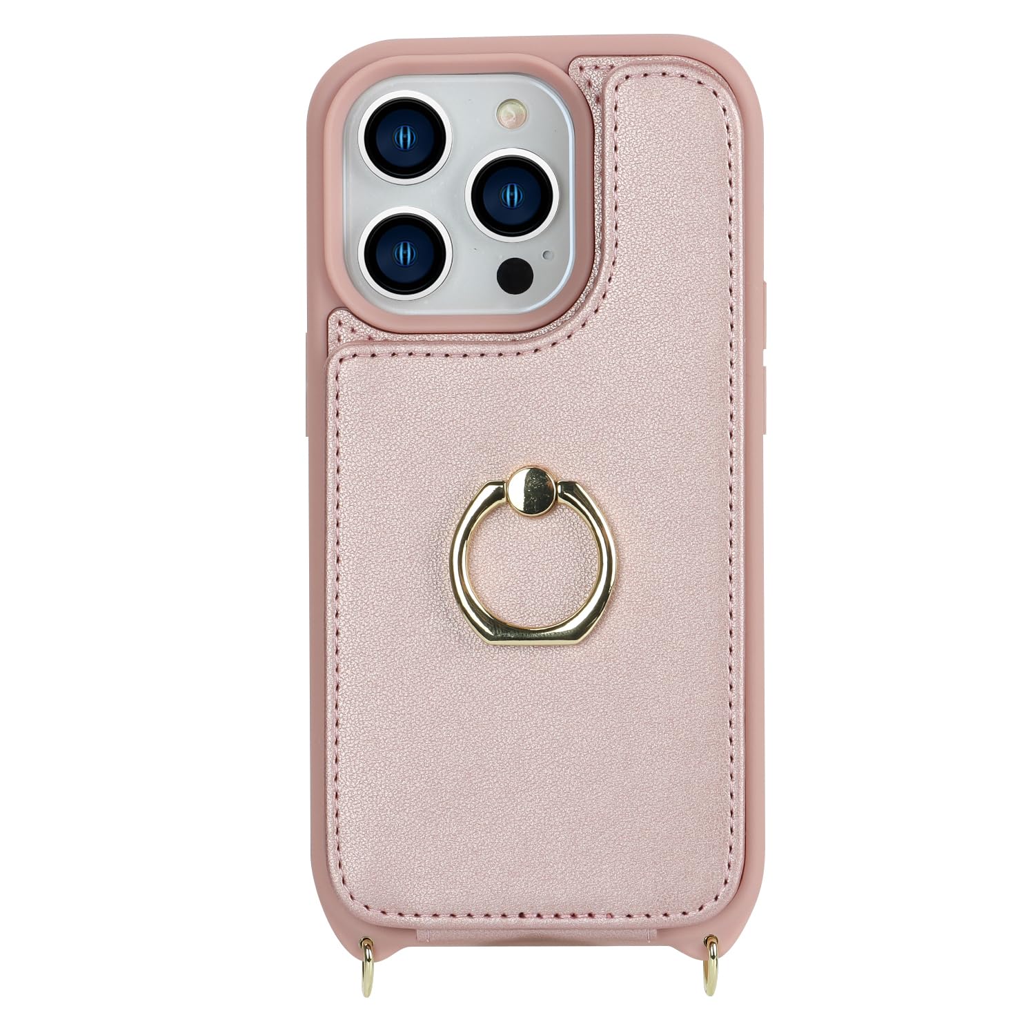 Premium iPhone 15 Pro Max Case with Card Holder & Wrist Strap - 6.7