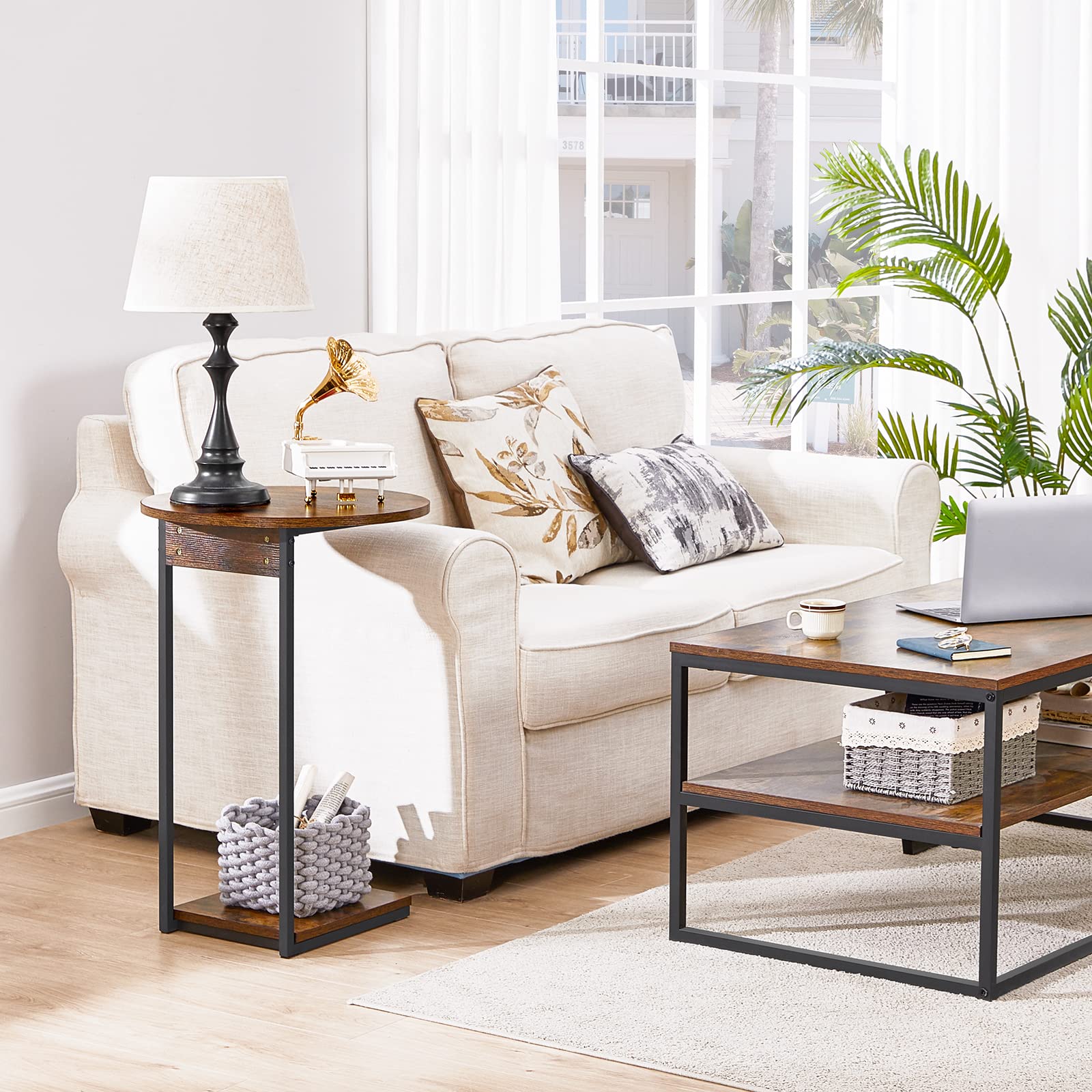 WOHOMO C-Shaped Side Table - 25.6